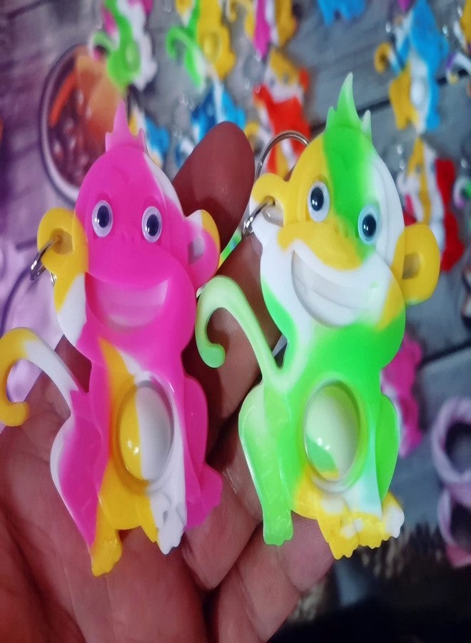PSDFH 24 Packs Funny Summer Present Unique Mini Monkey Assorted fidgets Bubble Toys for Kids Children Classroom Students Gifts from Teacher,Birthday Party Favors - Image 3